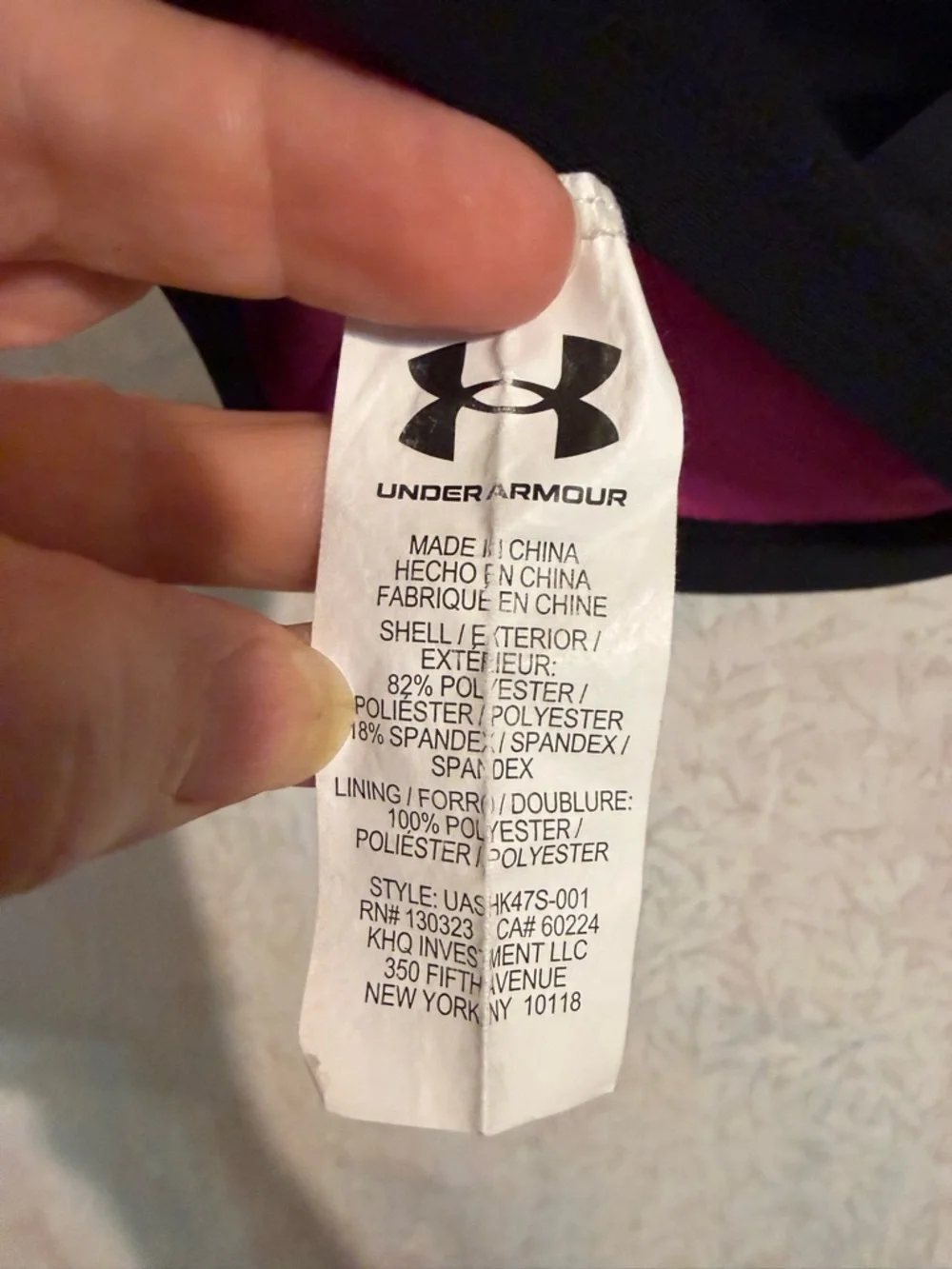Under Armour Pink Sports Bra with Blue and Yellow Trim, Gym, Play, Swimming 16